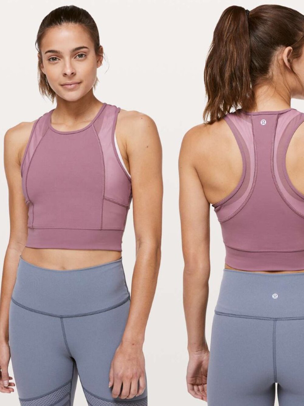 Lululemon Purple Figue Laser Speed Train Cropped Tank Top
